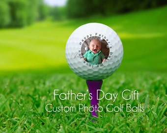 PHOTO golf ball - custom photo golf balls - Father's Day gift - personalized golf balls - your photo golf balls, set of 3 custom golf balls