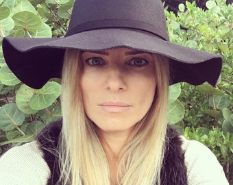 Floppy Hat, Fedora Hat, Fedora, Wide Brim Hat, Large Brimmed Hat, Women Floppy Hat, Fall Hat, Autumn Hat, Elegant Hat, Felt Hat, Winter Hat