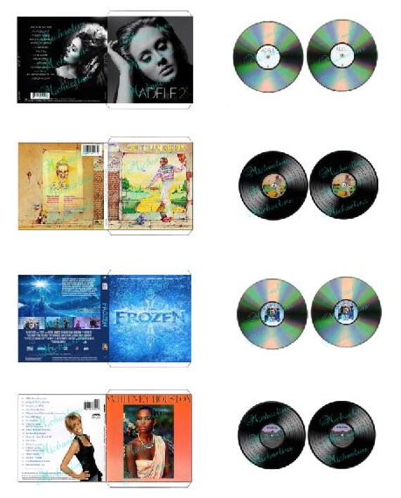 Items similar to Miniature Albums and Records 1"X1" Printable for ...