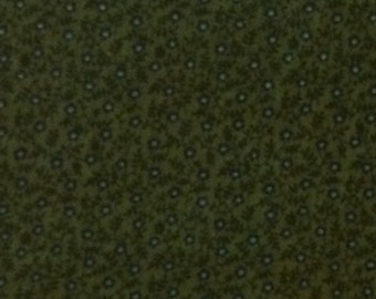 Cotton Fabric / Calico Cotton Fabric / Green Calico Fabric / Vintage Fabric / 1 Yard