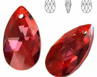 Swarovski Elements, Pear-shaped Red Magma, 6106, Swarovski Pear, Swarovski crystal, red crystal, 16mm crystal, 22mm, multicolor crystal