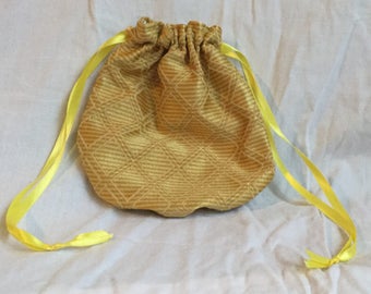 Gold Reticule/Drawstring Purse Renaissance Civil War Victorian