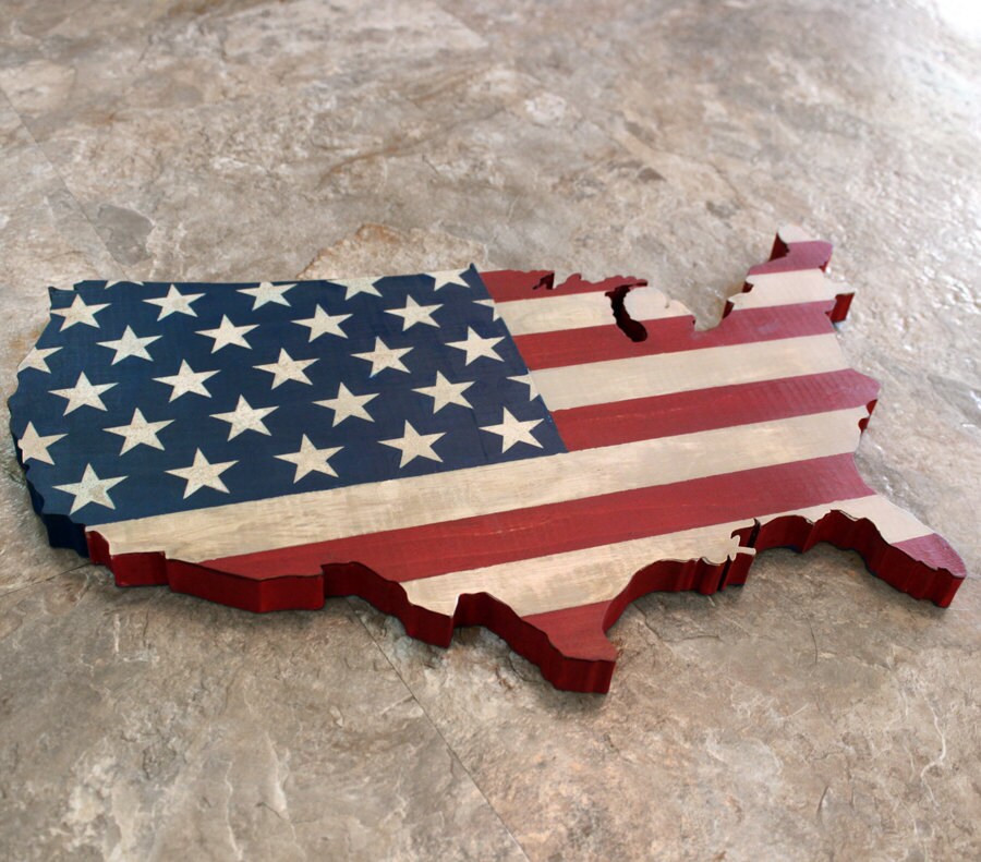 USA Wall Hanging 14 16 Rustic United States USA Wall Hanging 14 16 Rustic United States