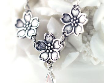 Sakura Cherry Blossoms Necklace