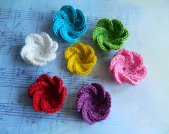 Crochet Flowers Applique, Scrapbooking application