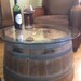 Reversible Reclaimed Half Wine Barrel Table With Tempered