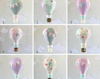 SALE! Single Hot Air Balloon Baby Mobile, hot air balloon decorations, hot air balloon nursery, Nursery Decor, nursery art, Baby Shower Gift