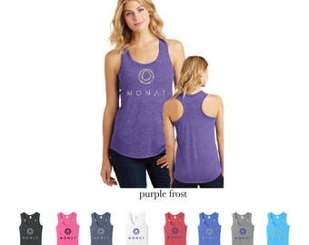 Ladies Monat Summer Tank top, Glitter Monat Tank, Monat Swag