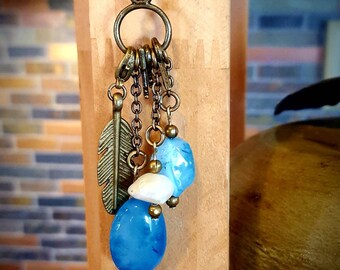 Long Necklace, Charm Necklace, Long Boho Necklace, Southwestern Jewelry, Long Charm Necklace, Antique Brass Necklace, Bohemian Jewelry, Gift