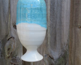 Stoneware Pottery Hummingbird Feeder in Turquoise glaze