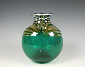 Contemporary Art Glass Vase by Correia dated 1983