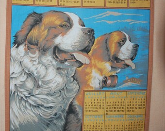 Vintage 1981 calendar Tea towel