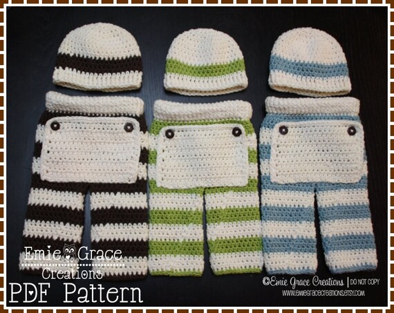 customize your hat own Pants Crochet Longies Rear Patterns Flap Baby Beanie and