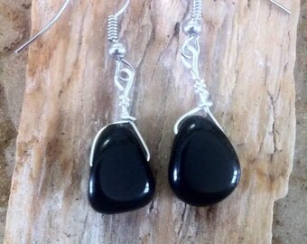 Black Onyx Dangle Earrings