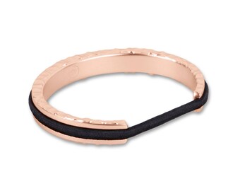 Hair Tie Bracelet, Hair Tie Bracelet Holder - Artisan Design Rose Gold