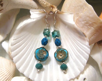 The Musician's Garden - glass flowers - sterling silver - glass - vivid