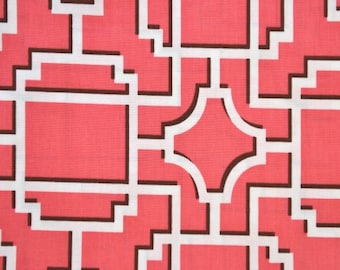 Michael Miller Mod Lattice Coral - 1 yard cotton quilt fabric