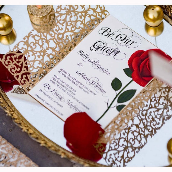 Beauty And The Beast Themed Invitations 2