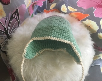 100% cotton, baby beanie with earflaps, New Born