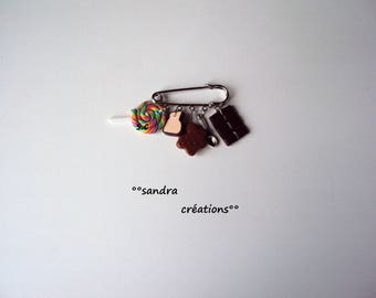 brooch - pin metal sitter