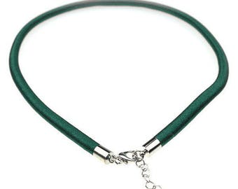 1 x 5mm forest green silk cord Choker