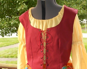 Womens Renaissance Vest - Vest ONLY - pirate costume - hocus pocus - womens pirate vest - renaissance costume - wench