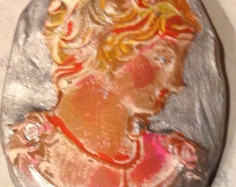 clay face woman jewelry craft supplies handmade cabochon polymer clay findings