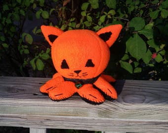 Jack-O-Lantern Pumpkin Kittypi | Handmade plush