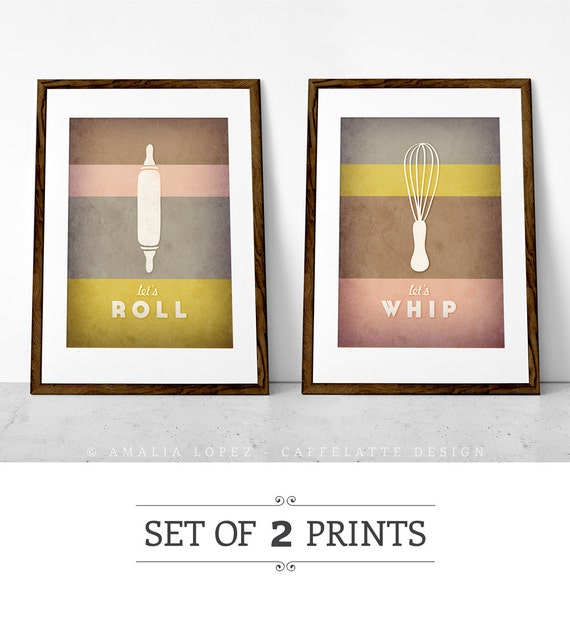 Arte della cucina. Set di 2 stampe. Cucina stampa. Regalo Arte della cucina. Set di 2 stampe. Cucina stampa. Regalo