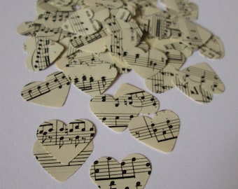 BULK Music Confetti | Sheet Music | 1000 paper hearts