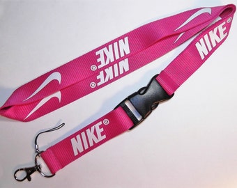 NIKE White On Pink Breakaway Lanyard