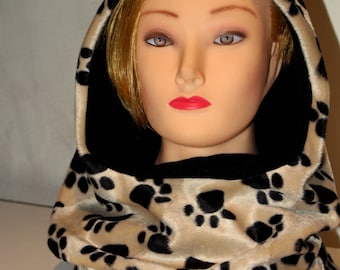 Hood scarf hooded scarf Snood scarf Shawl-hood-Scarf-Skat-Scoodie-gift for her-gift for him