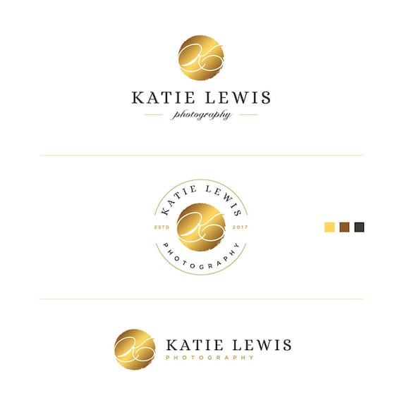 Mini Branding Kit, Classic logo, Luxury Logo, Elegant Logo, Retro Logo, Etsy Shop Logo, Round Logo, Events Logo, Fashion Blog Logo, Logo
