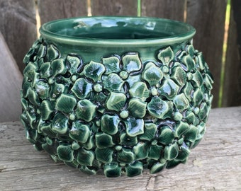 Small Jade Green Hydrangea Vase
