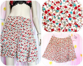 90s Floral Grunge Skirt - Grunge skirt 90s skirt 90s Grunge 90s Clothing Witchy 90s Goth Grunge skirt