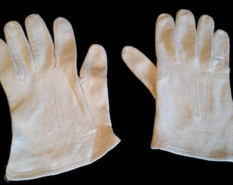 Gloves White Chamois Vintage