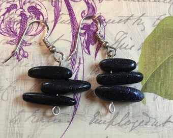 Blue Goldstone Earrings