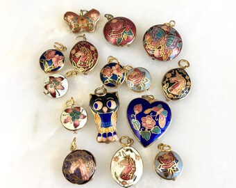 Vintage Cloisonne Pendant Lot