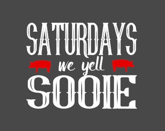 Saturdays We Yell Sooie Arkansas Razorback Shirt