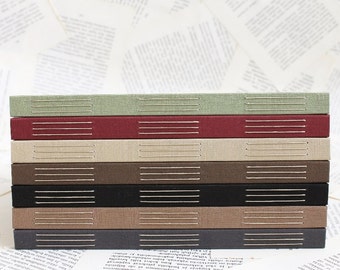 Large Long Stitch Bullet Journal Notebook with White Dotted Grid Pages