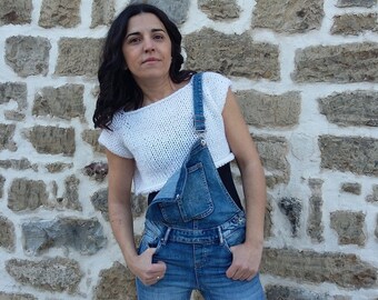 Crop top sweater/Ivory sweater top/Knit Crop Top Sweater/ Off the shoulder top sweater