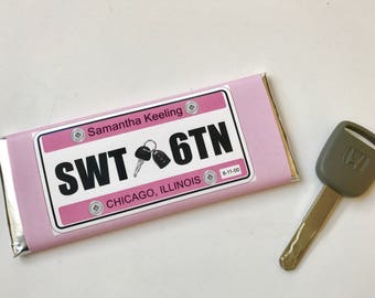 Sweet Sixteen Favors, 16th Birthday party, Sweet Sixteen party, Sweet 16 favors, sixteenth birthday, personalized candy bar wrappers 24 ct.