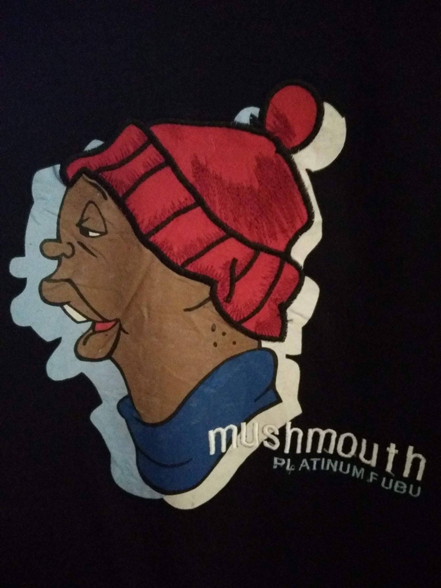 Sale Vintage Mushmouth Platinum Fubu rare Embroided T shirt
