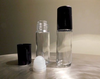 Glass 1 Ounce Roll-On Bottle Set (Reusable) - 2 Pack