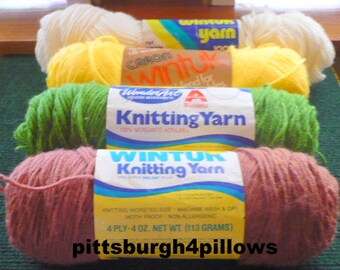 Newly Listed - Assorted Manufactures Wintuk Knitting Yarn - 3.5 to 4 ozs - 1 Has some yarn missing Price Reduced - Price Is For All