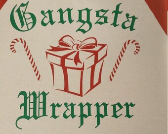 Gangsta wrapper raglan T
