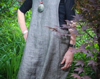 Reverse-Trapeze Linen Tunic
