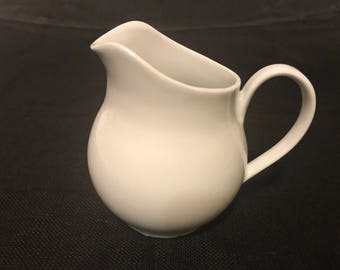 White Ceramic Creamer, Milk Pitcher Made in Brazil