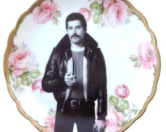 Freddie Mercury Portrait Plate 8"