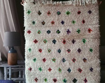 30% OFF Beni ourain rug "Spring Flowers" moroccan carpet fluffy soft by Zayania perfect for nursery children room bedroom living room azilal